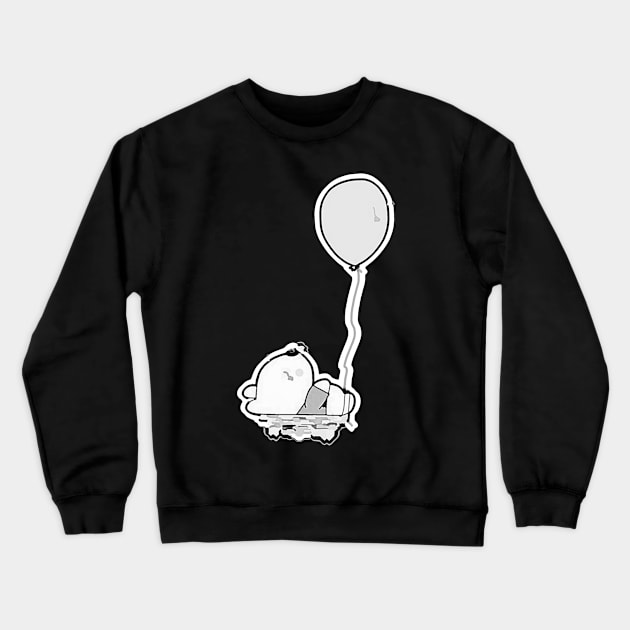 The Balloon and the Teddy Bear - Oil Painting Crewneck Sweatshirt by SPAZE